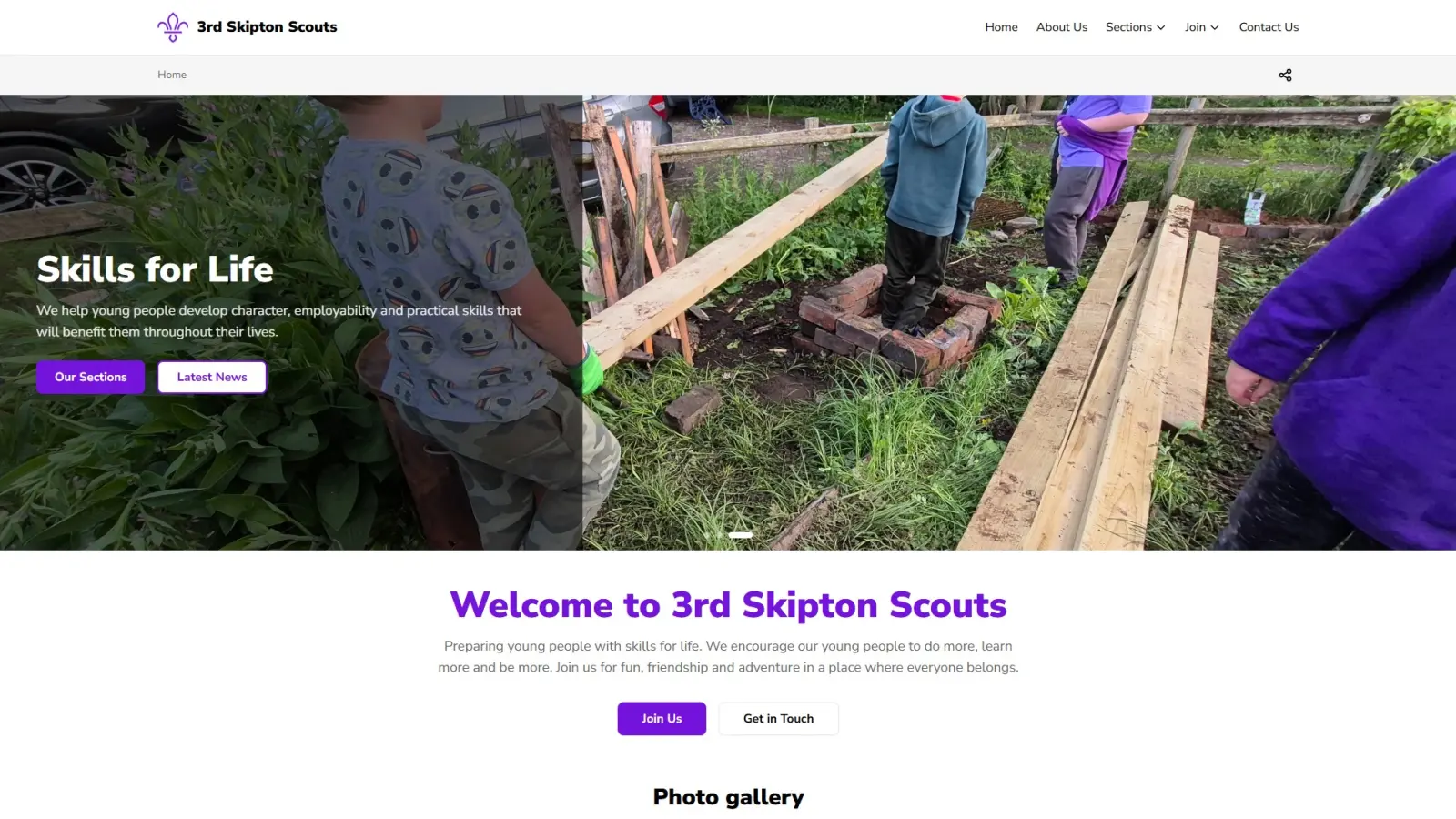 3rd Skipton Scouts website preview