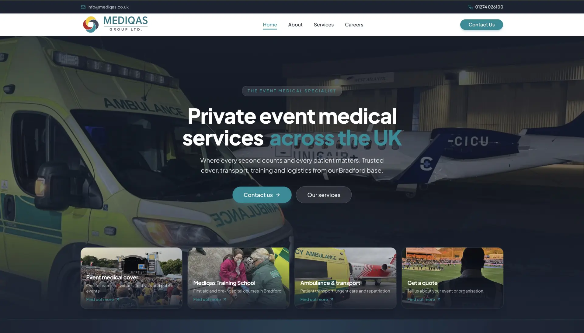 Mediqas Group LTD website preview