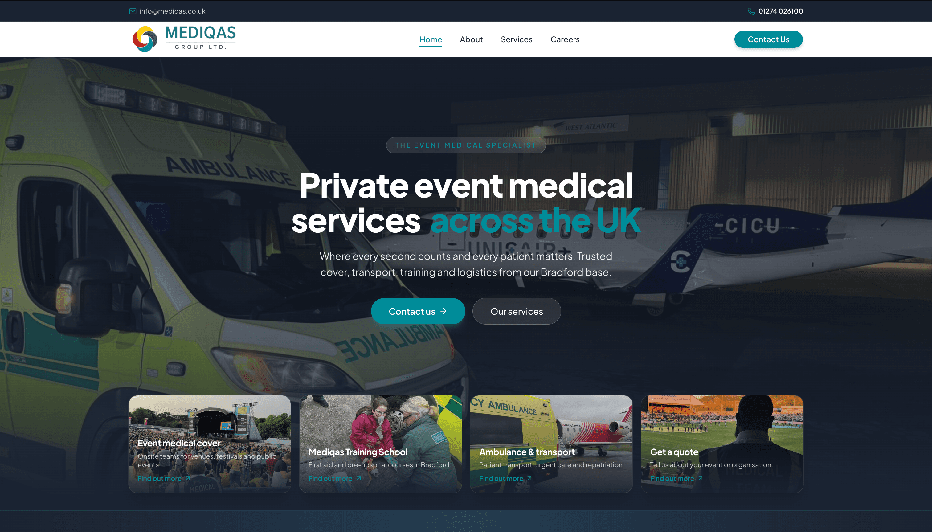 Mediqas Group LTD website preview